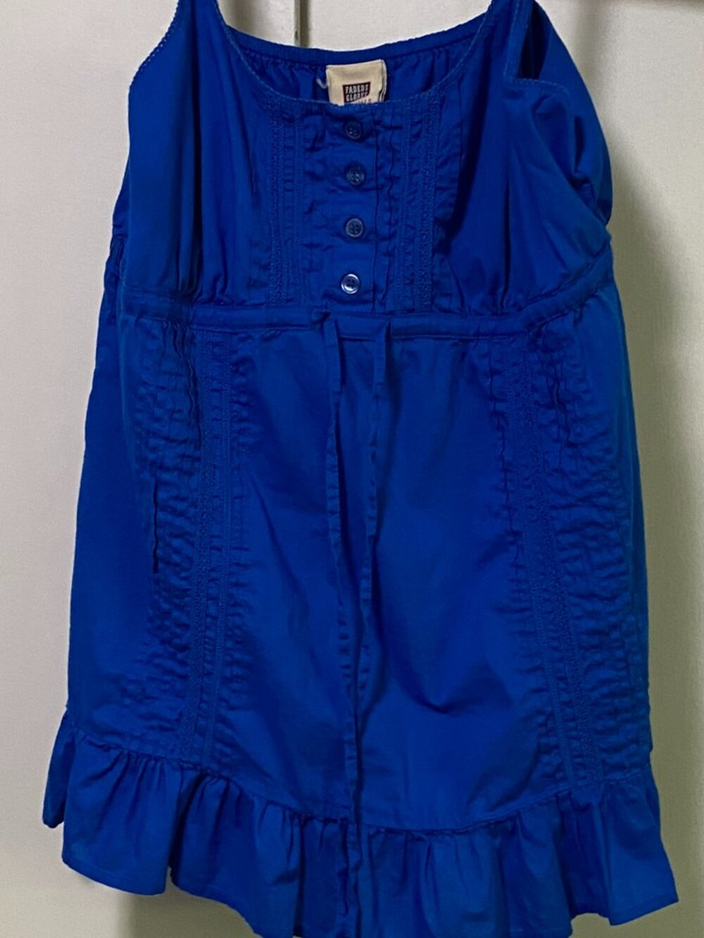 **Faded Glory, royal blue, strap summer blouse, size L
